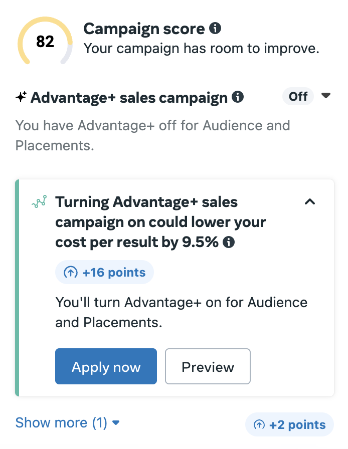 Campaign scores